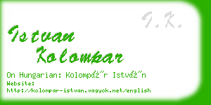 istvan kolompar business card